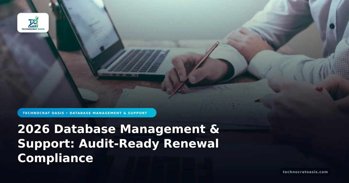 2026 Database Management & Support: Audit-Ready Renewal Compliance