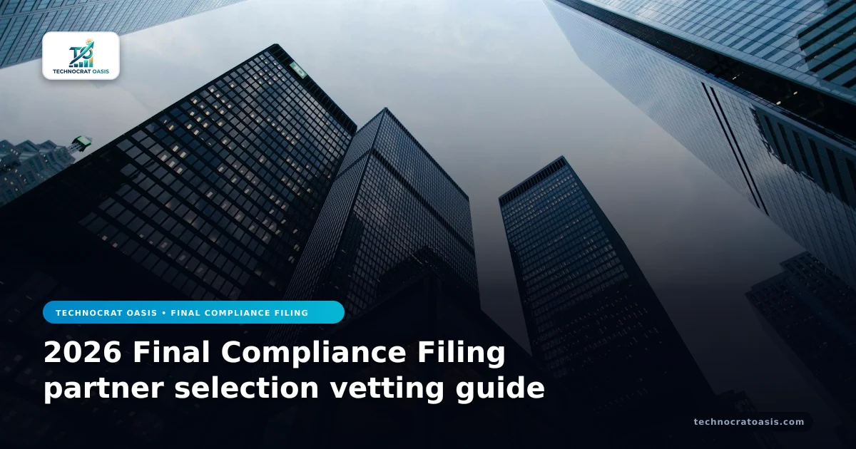 2026 Final Compliance Filing partner selection vetting guide