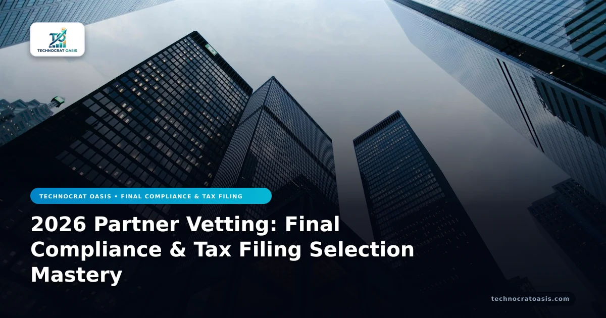 2026 Partner Vetting: Final Compliance & Tax Filing Selection Mastery