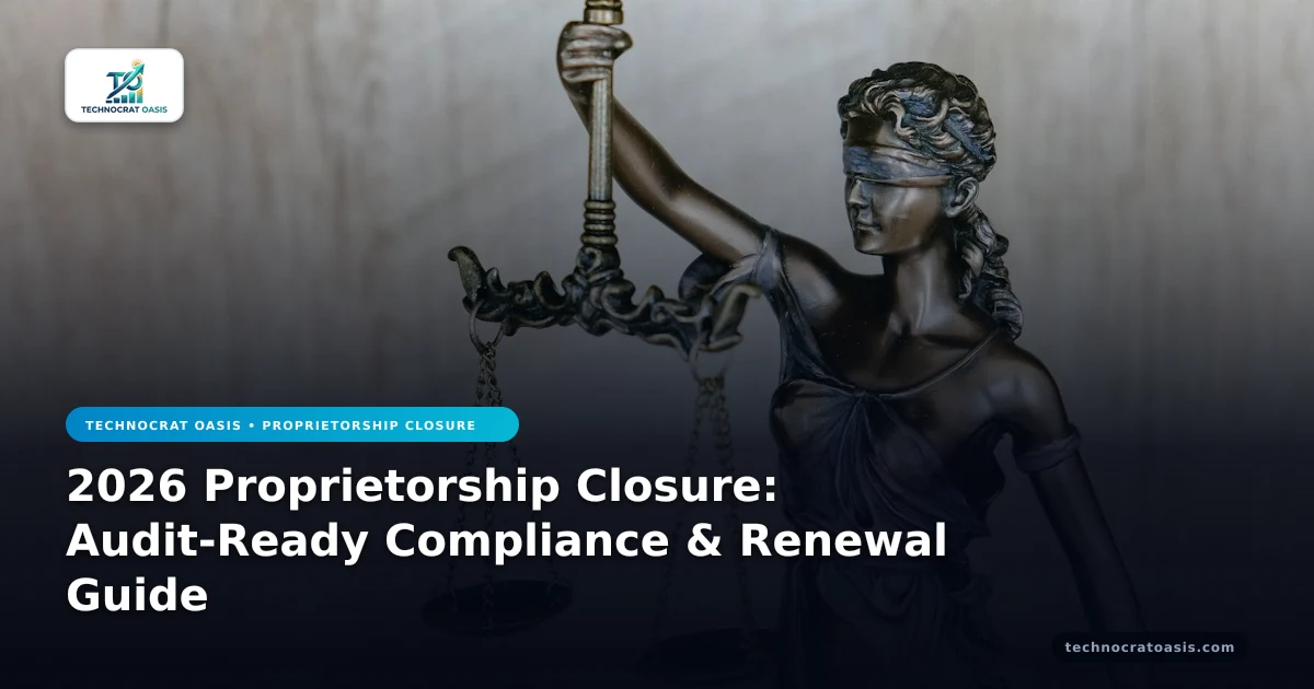 2026 Proprietorship Closure: Audit-Ready Compliance & Renewal Guide