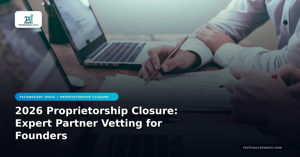 2026 Proprietorship Closure: Expert Partner Vetting for Founders