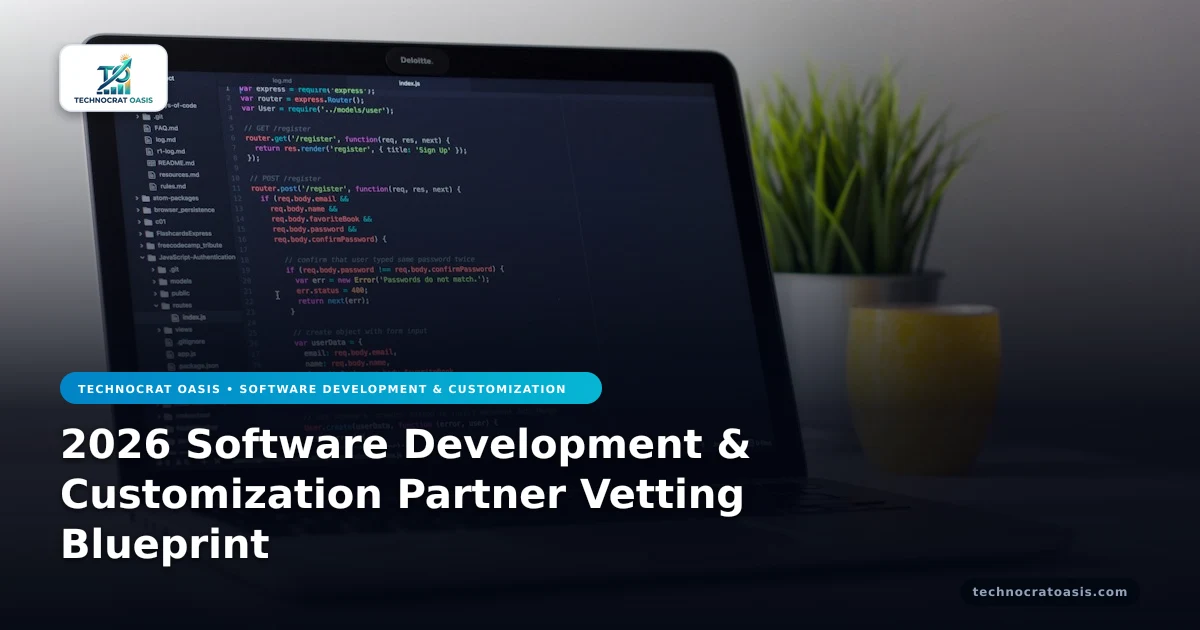 2026 Software Development & Customization Partner Vetting Blueprint
