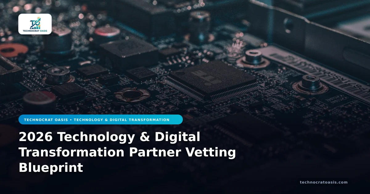 2026 Technology & Digital Transformation Partner Vetting Blueprint