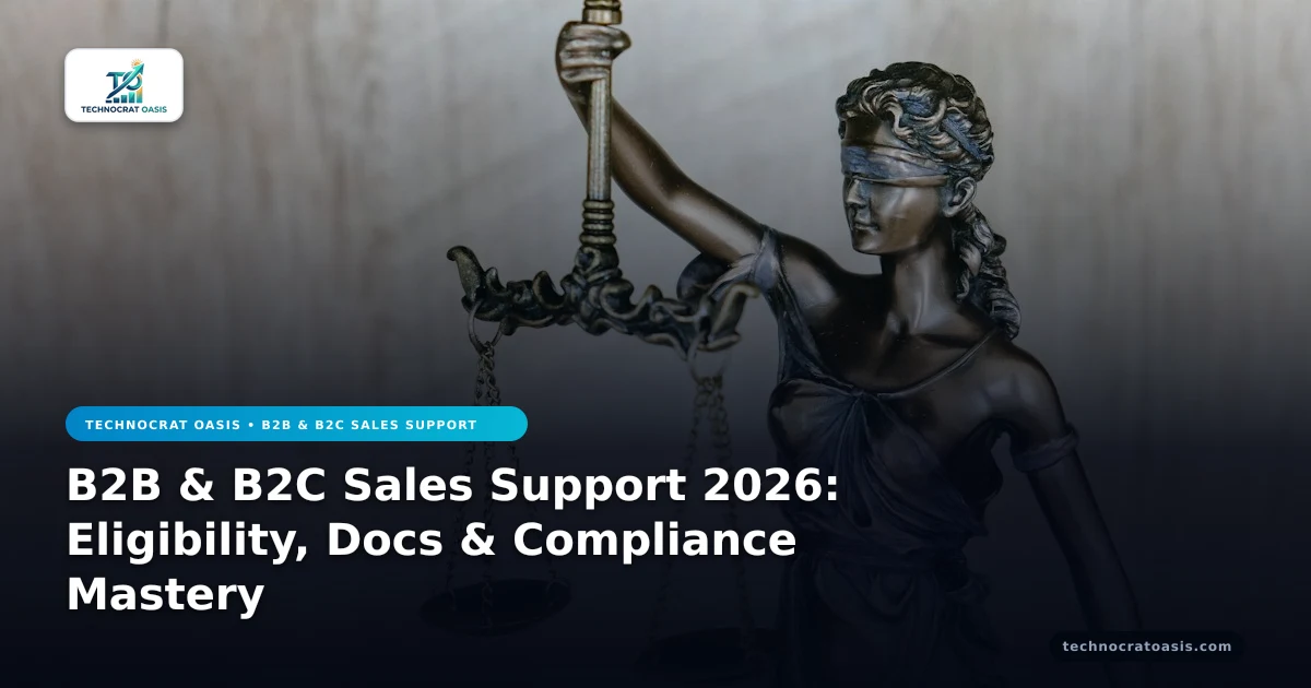B2B & B2C Sales Support 2026: Eligibility, Docs & Compliance Mastery
