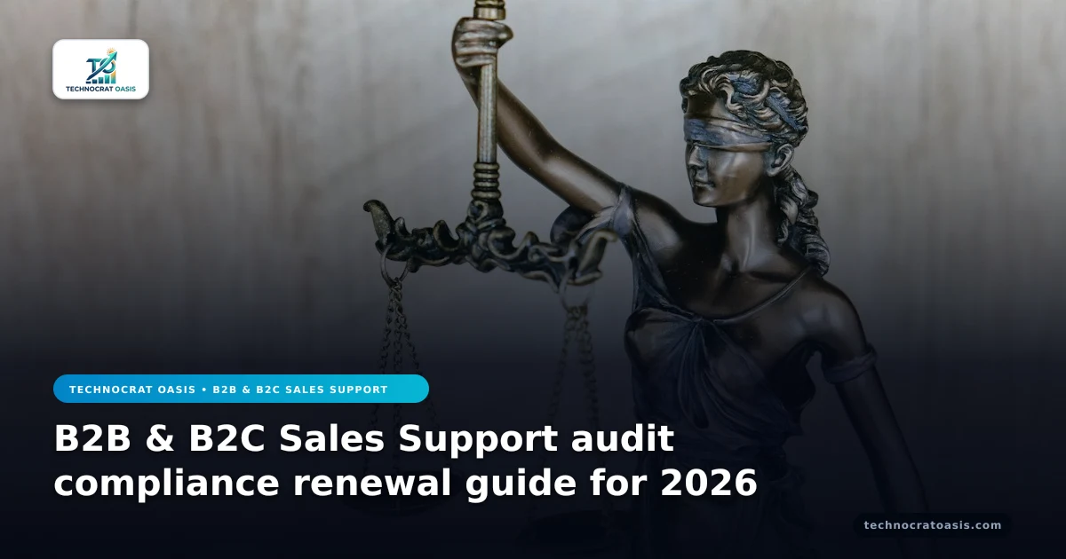 B2B & B2C Sales Support audit compliance renewal guide for 2026