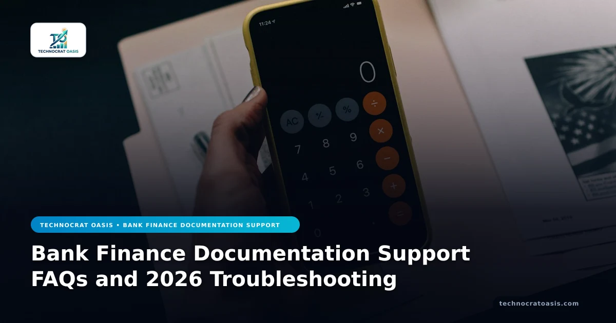 Bank Finance Documentation Support FAQs and 2026 Troubleshooting
