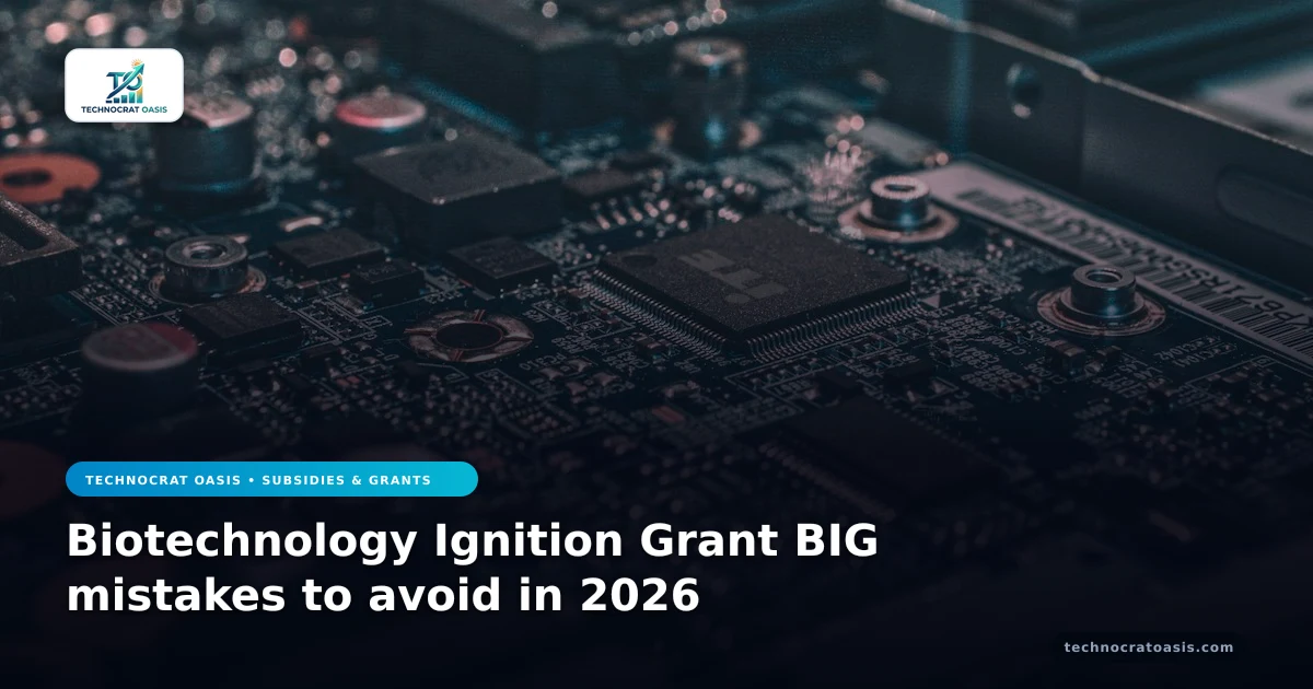 Biotechnology Ignition Grant BIG mistakes to avoid in 2026