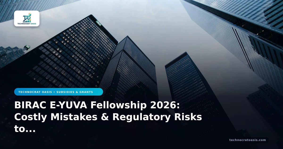 BIRAC E-YUVA Fellowship 2026: Costly Mistakes & Regulatory Risks to Avoid