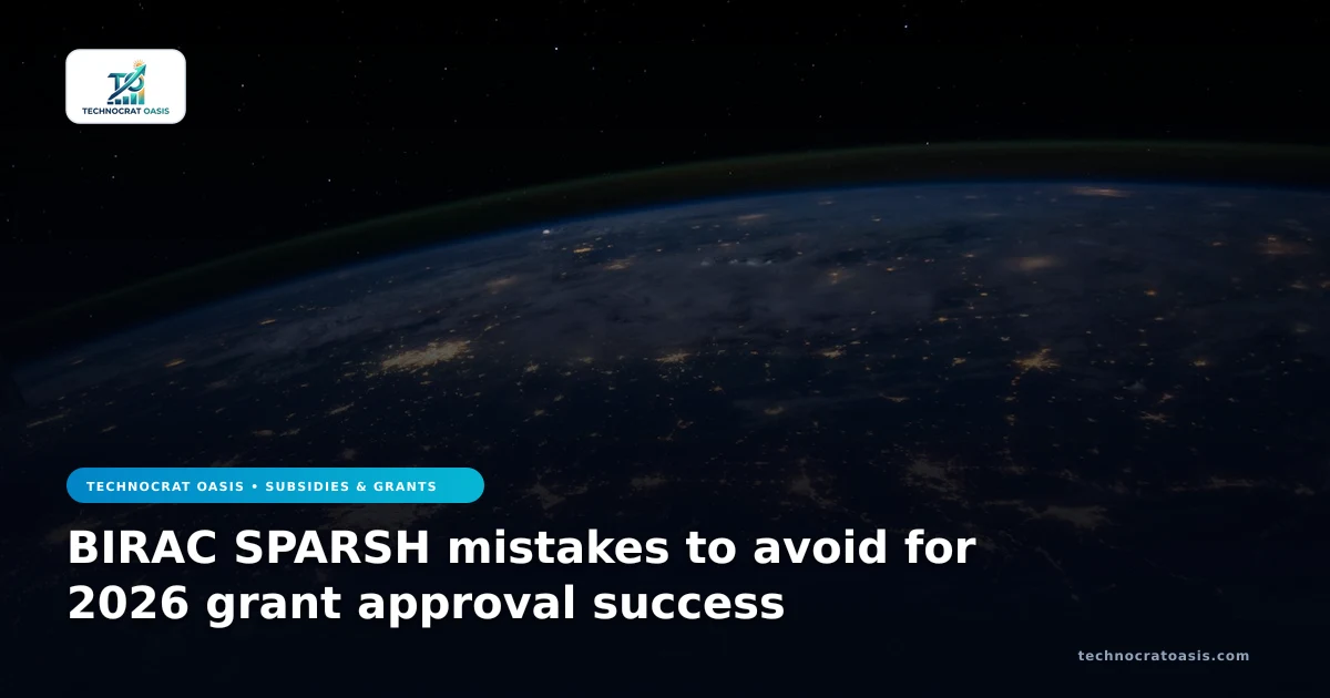 BIRAC SPARSH mistakes to avoid for 2026 grant approval success