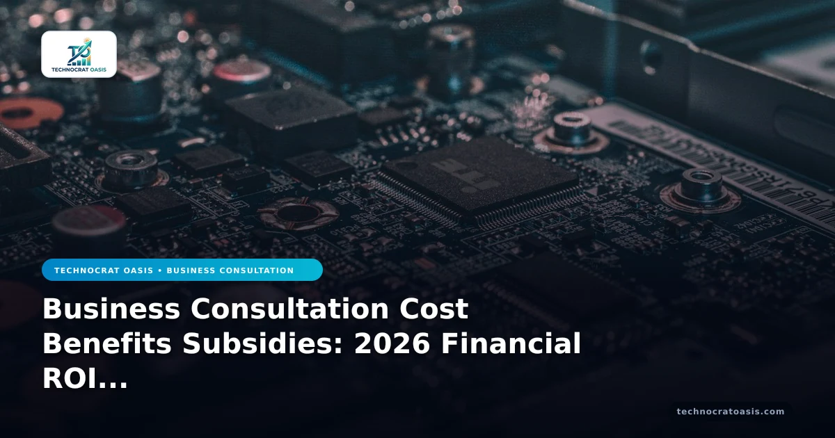 Business Consultation Cost Benefits Subsidies: 2026 Financial ROI Deep-Dive