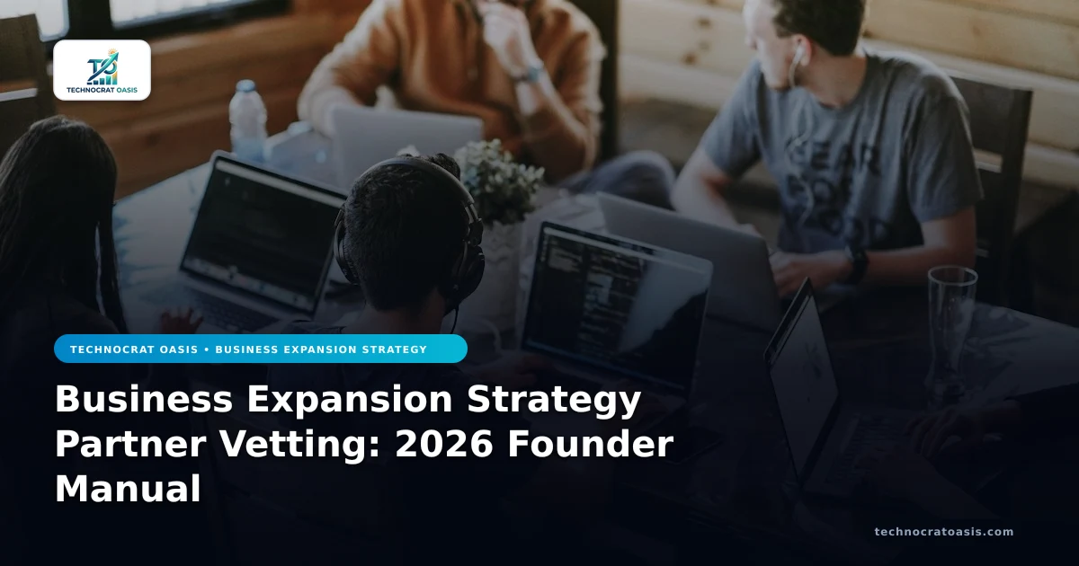 Business Expansion Strategy Partner Vetting: 2026 Founder Manual