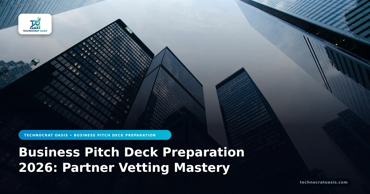 Business Pitch Deck Preparation 2026: Partner Vetting Mastery