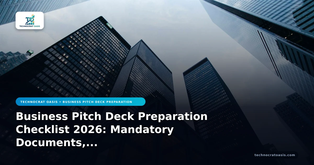 Business Pitch Deck Preparation Checklist 2026: Mandatory Documents, Fees & Eligibility