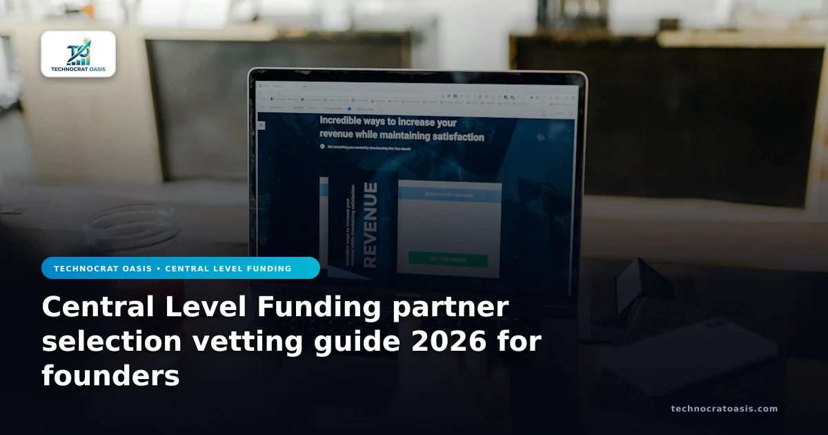 Central Level Funding partner selection vetting guide 2026 for founders