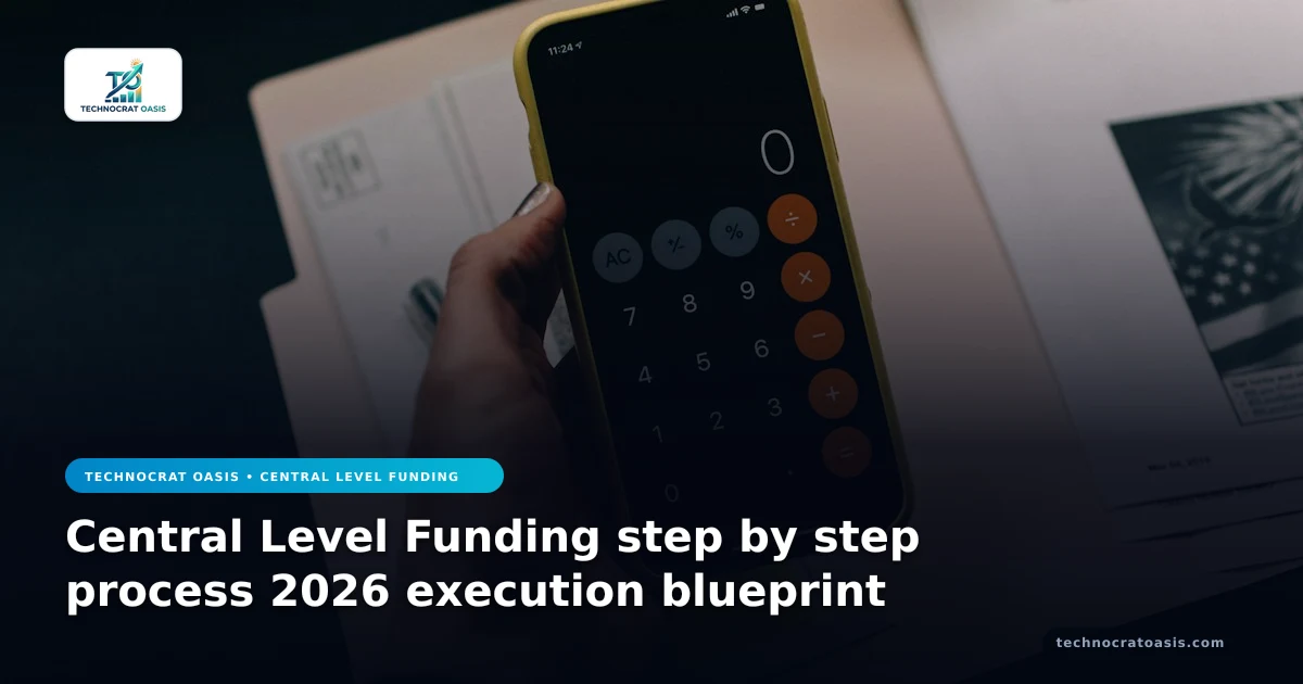 Central Level Funding step by step process 2026 execution blueprint