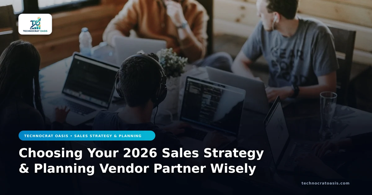 Choosing Your 2026 Sales Strategy & Planning Vendor Partner Wisely