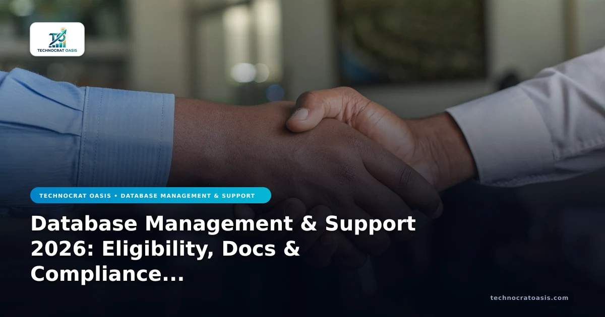 Database Management & Support 2026: Eligibility, Docs & Compliance Mastery