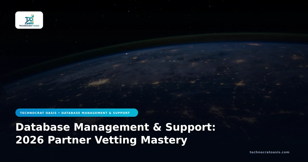 Database Management & Support: 2026 Partner Vetting Mastery