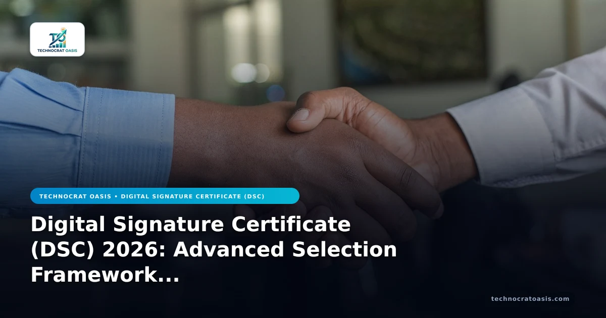 Digital Signature Certificate (DSC) 2026: Advanced Selection Framework & Comparative Guide