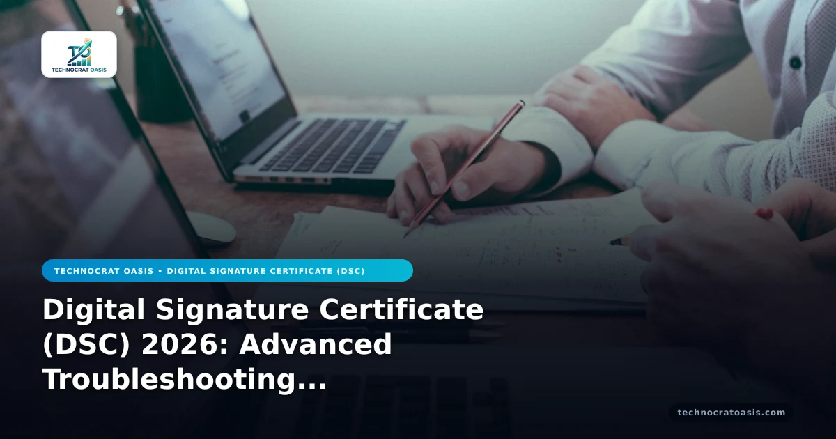 Digital Signature Certificate (DSC) 2026: Advanced Troubleshooting & Expert Solutions