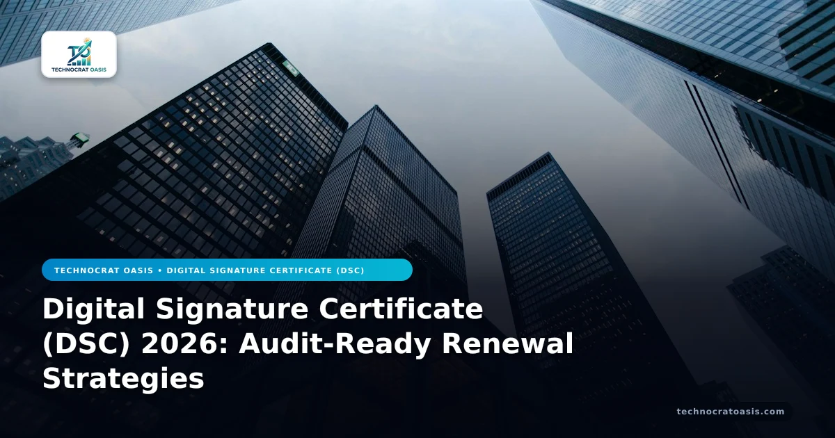 Digital Signature Certificate (DSC) 2026: Audit-Ready Renewal Strategies
