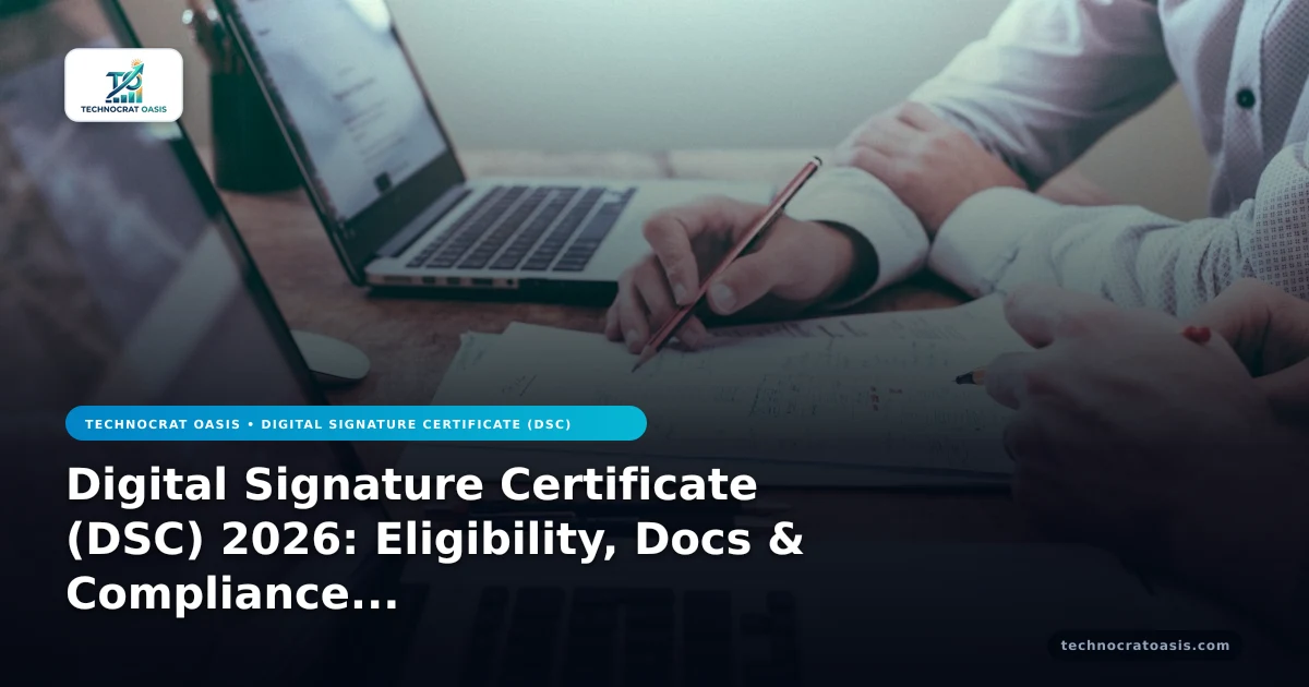 Digital Signature Certificate (DSC) 2026: Eligibility, Docs & Compliance Mastery