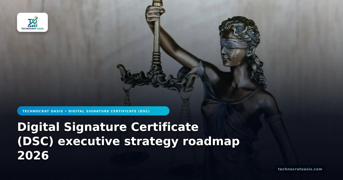 Digital Signature Certificate (DSC) executive strategy roadmap 2026