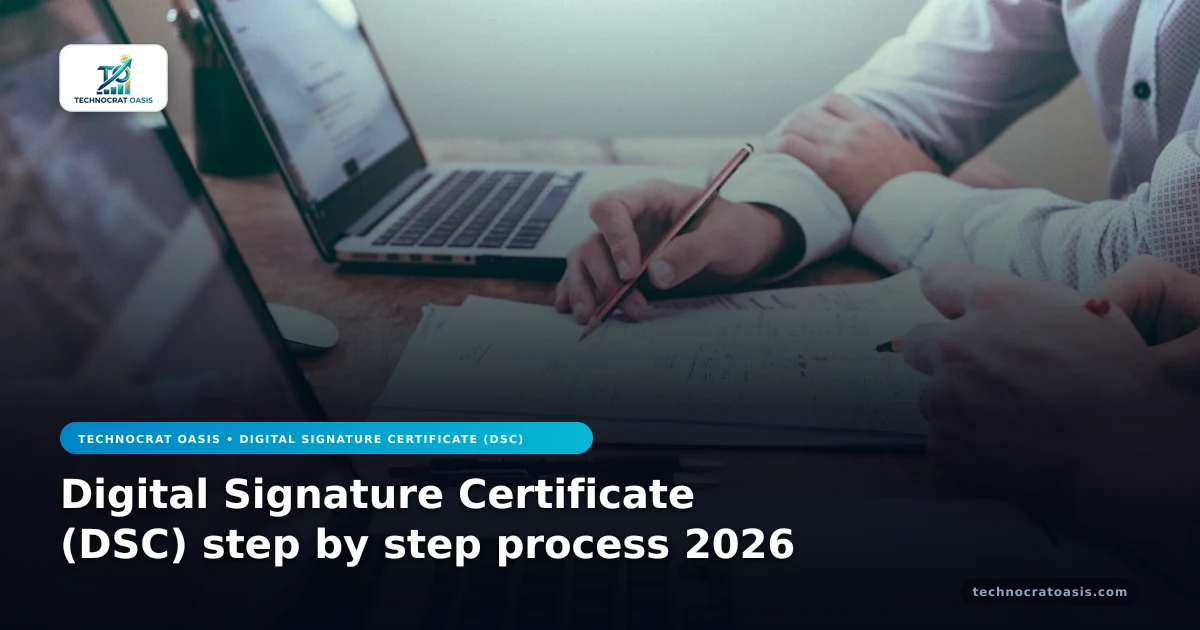Digital Signature Certificate (DSC) step by step process 2026