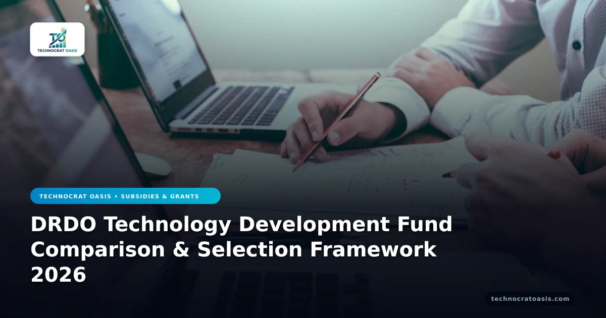 DRDO Technology Development Fund Comparison & Selection Framework 2026
