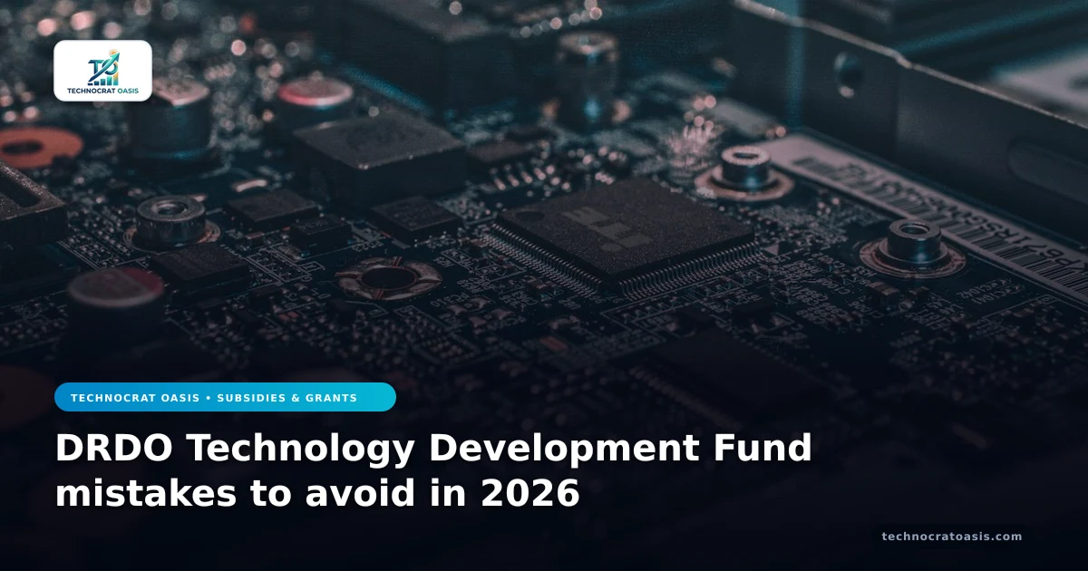 DRDO Technology Development Fund mistakes to avoid in 2026