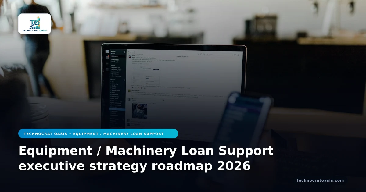 Equipment / Machinery Loan Support executive strategy roadmap 2026