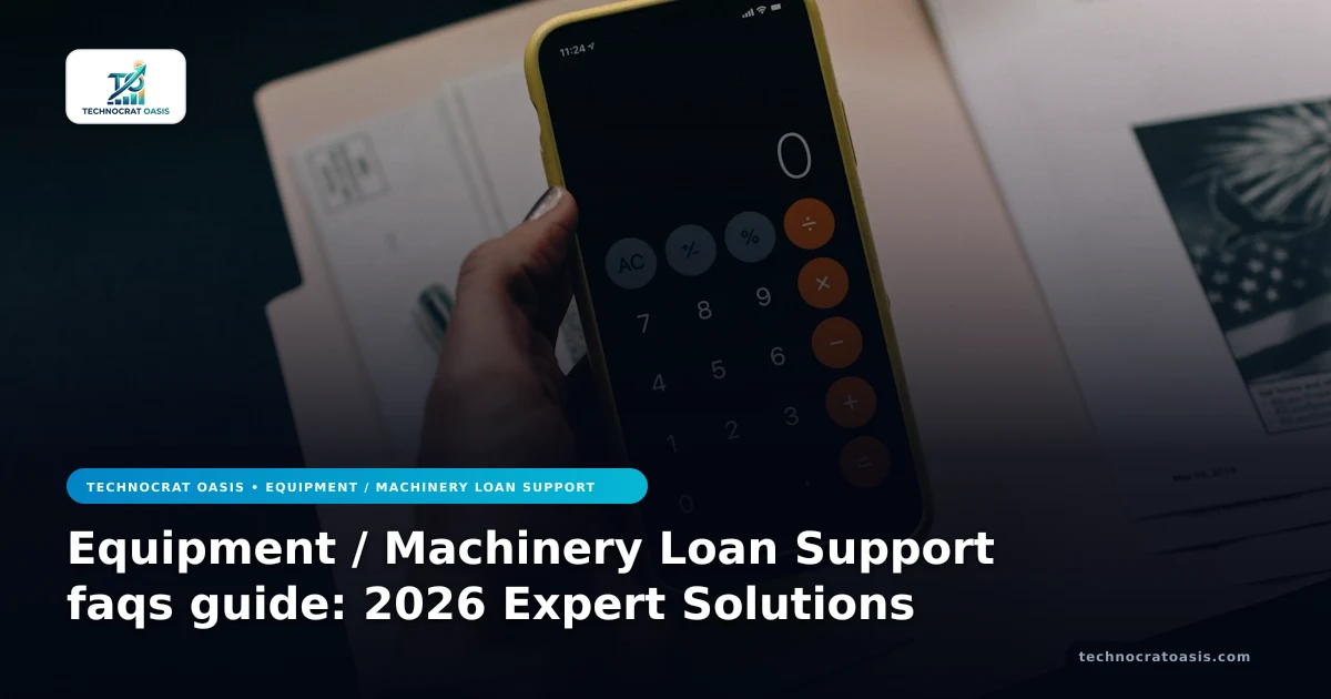 Equipment / Machinery Loan Support faqs guide: 2026 Expert Solutions