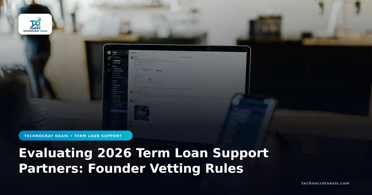 Evaluating 2026 Term Loan Support Partners: Founder Vetting Rules