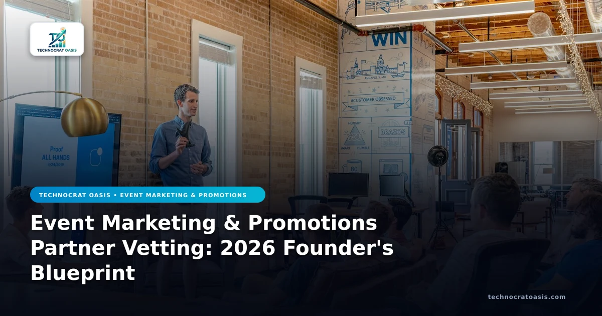 Event Marketing & Promotions Partner Vetting: 2026 Founder's Blueprint