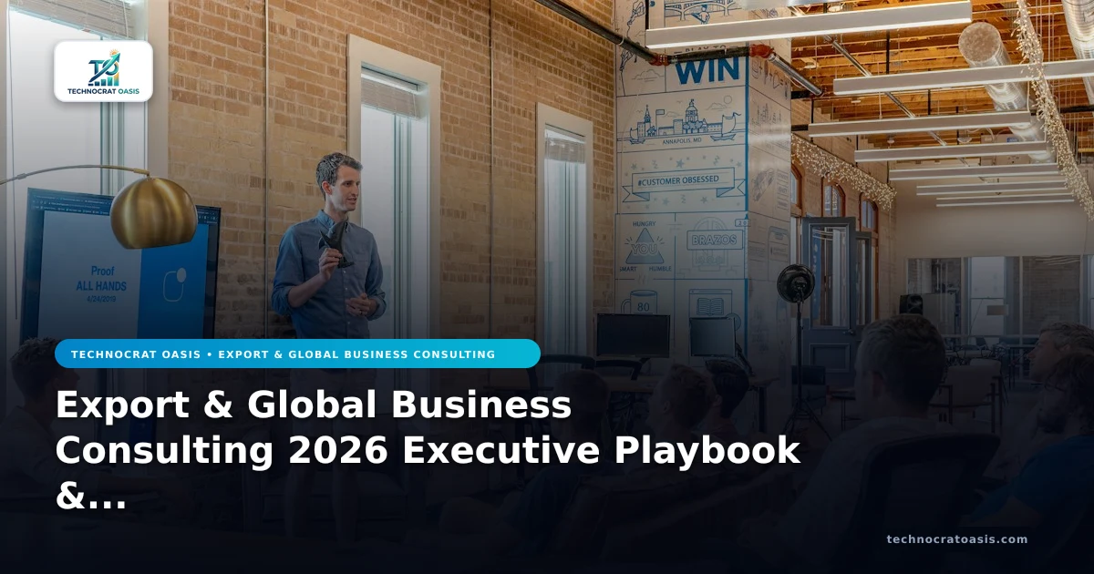 Export & Global Business Consulting 2026 Executive Playbook & Scaling