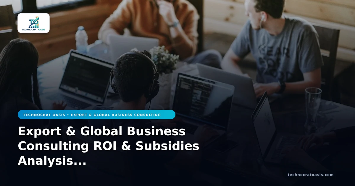 Export & Global Business Consulting ROI & Subsidies Analysis 2026