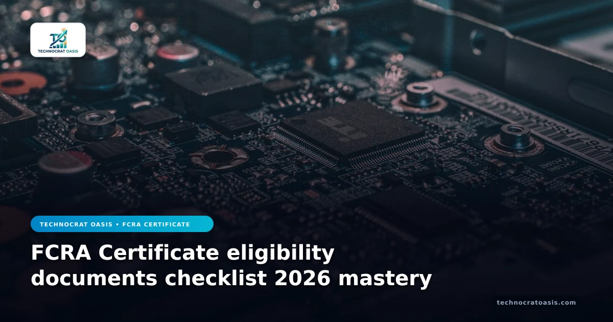 FCRA Certificate eligibility documents checklist 2026 mastery