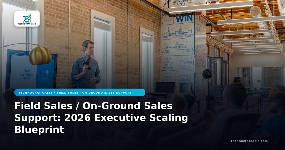 Field Sales / On-Ground Sales Support: 2026 Executive Scaling Blueprint