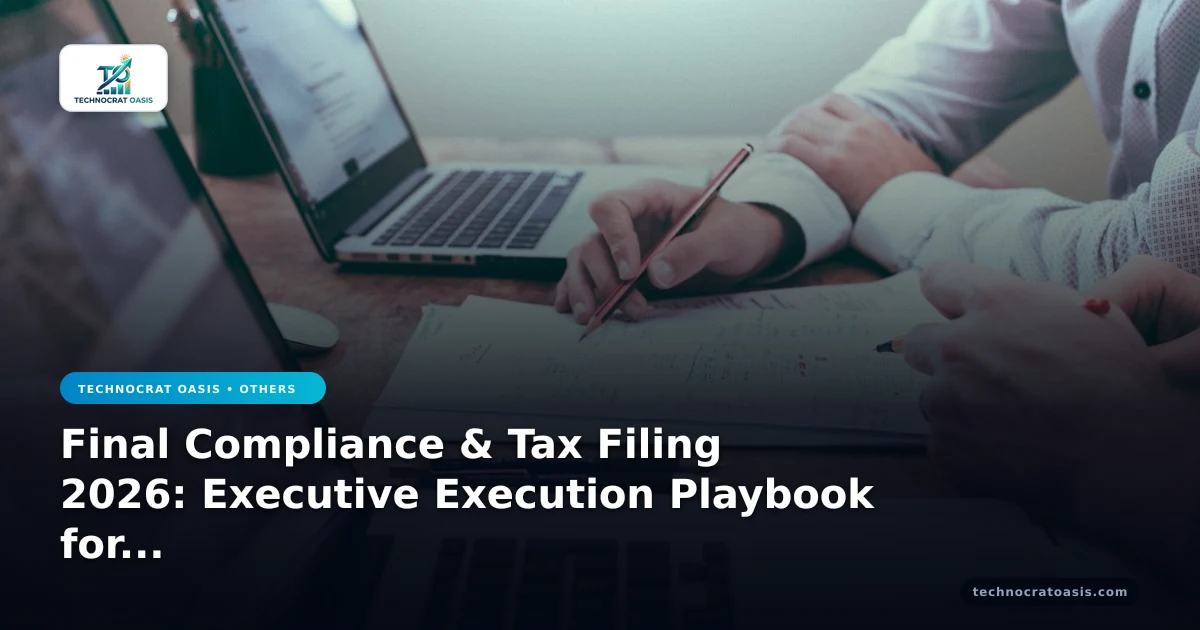 Final Compliance & Tax Filing 2026: Executive Execution Playbook for Strategic Scaling