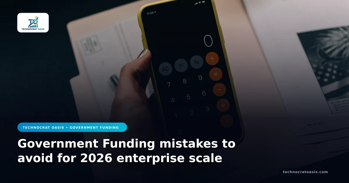 Government Funding mistakes to avoid for 2026 enterprise scale