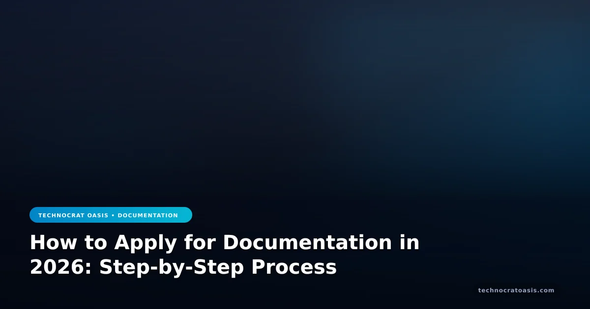 How to Apply for Documentation in 2026: Step-by-Step Process