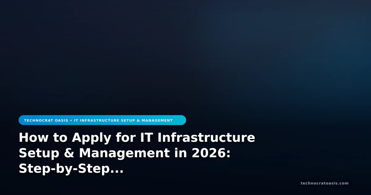 How to Apply for IT Infrastructure Setup & Management in 2026: Step-by-Step Process & Benefits