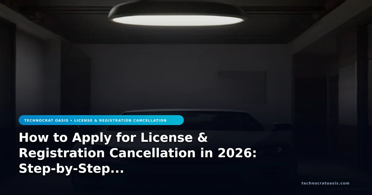 How to Apply for License & Registration Cancellation in 2026: Step-by-Step Process & Benefits