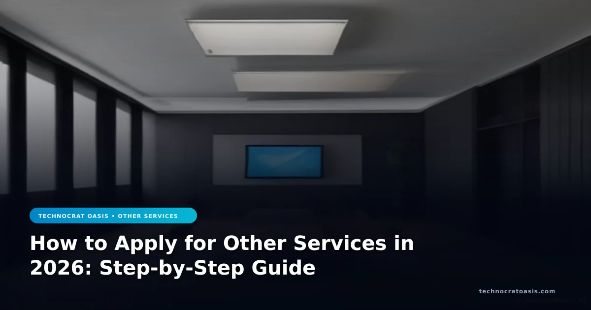 How to Apply for Other Services in 2026: Step-by-Step Guide