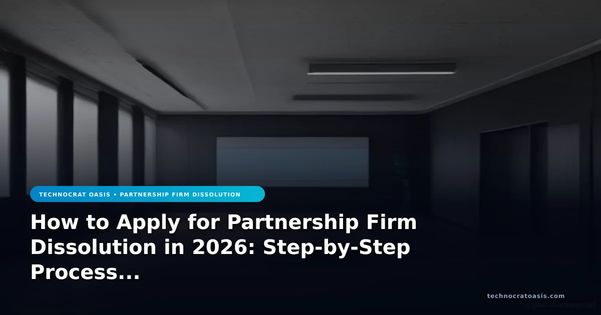 How to Apply for Partnership Firm Dissolution in 2026: Step-by-Step Process & Benefits
