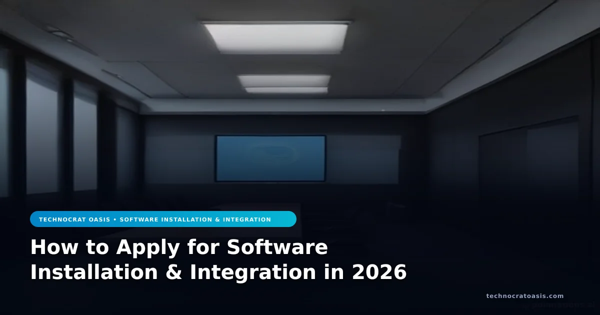 How to Apply for Software Installation & Integration in 2026