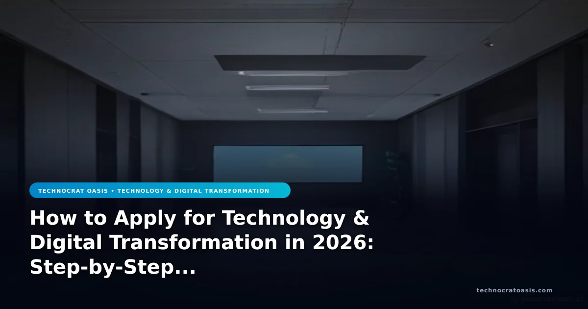 How to Apply for Technology & Digital Transformation in 2026: Step-by-Step Process & Benefits