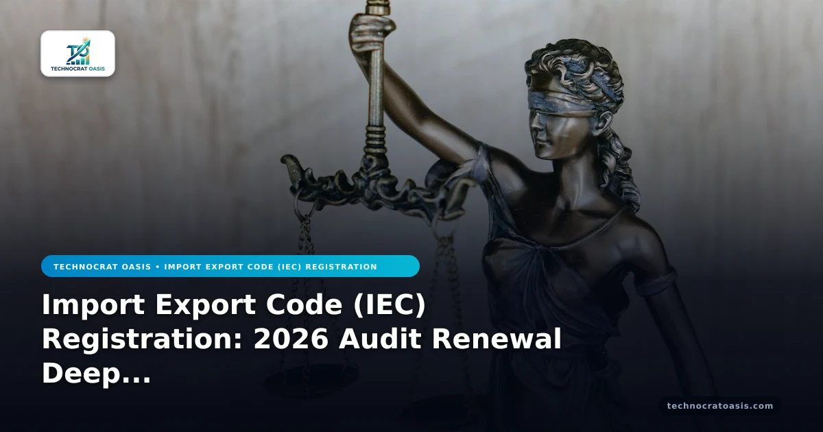 Import Export Code (IEC) Registration: 2026 Audit Renewal Deep Dive