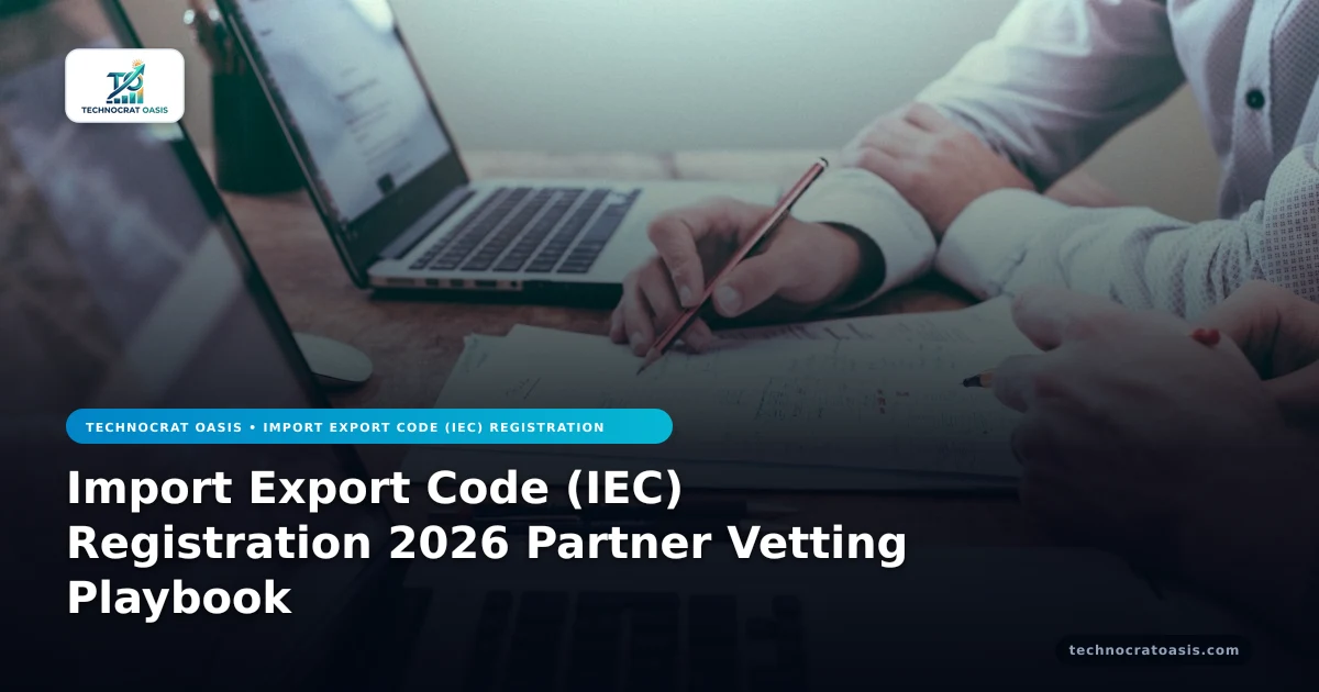 Import Export Code (IEC) Registration 2026 Partner Vetting Playbook