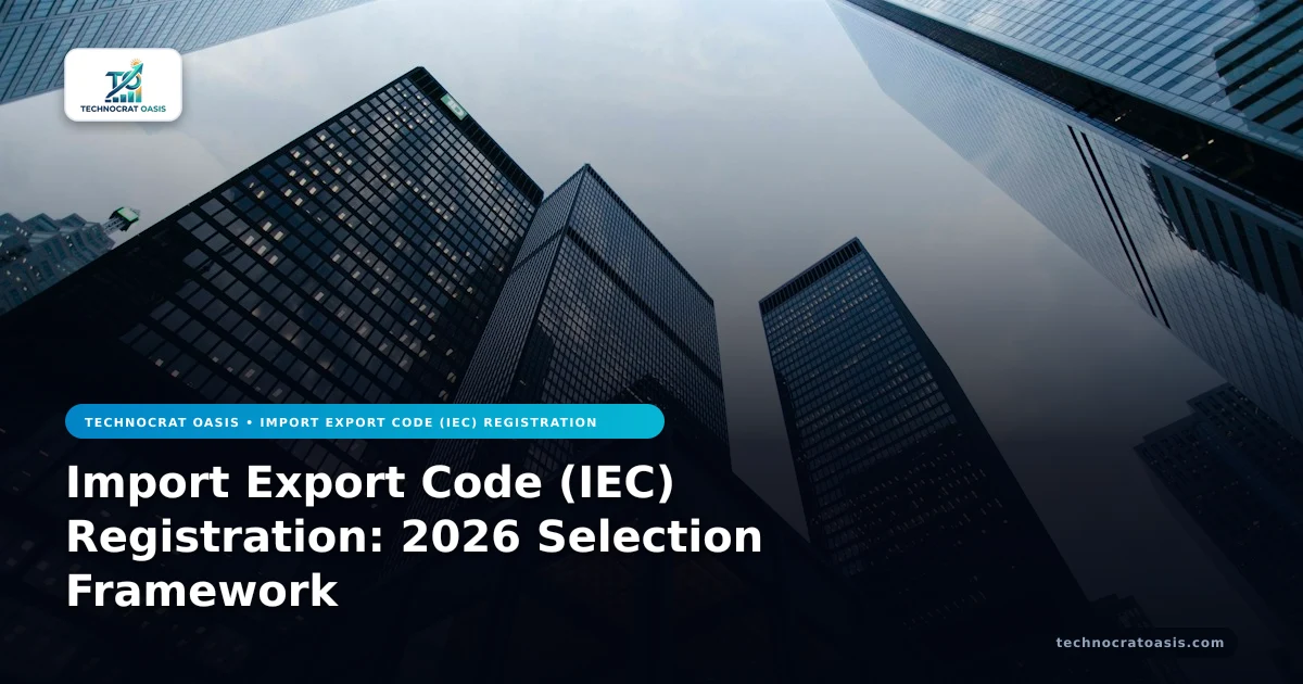 Import Export Code (IEC) Registration: 2026 Selection Framework